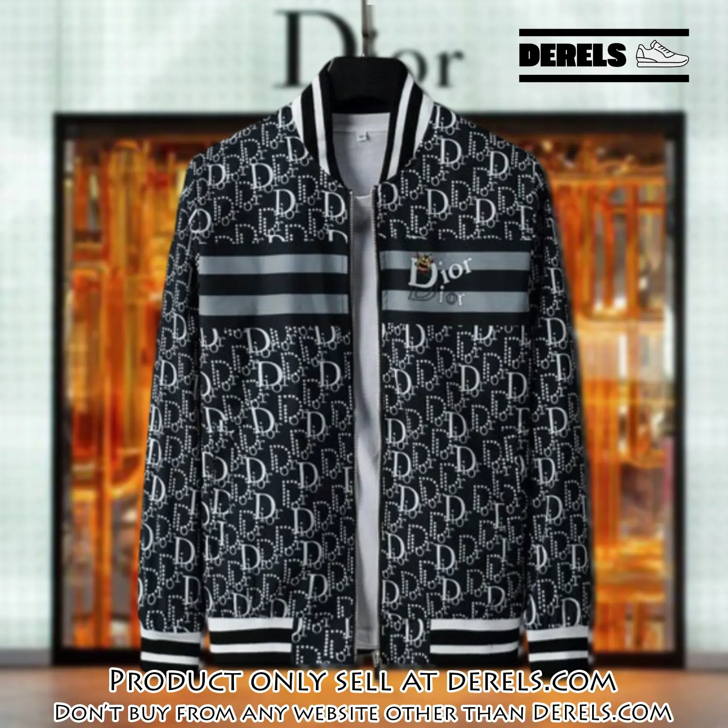 Dior luxury brand varsity zipper jacket vst1031 dr3323537